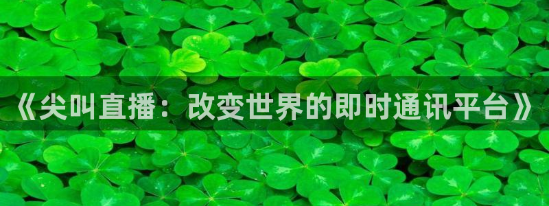 919直播官网：《尖叫直播：改变世界的即时通讯平台》
